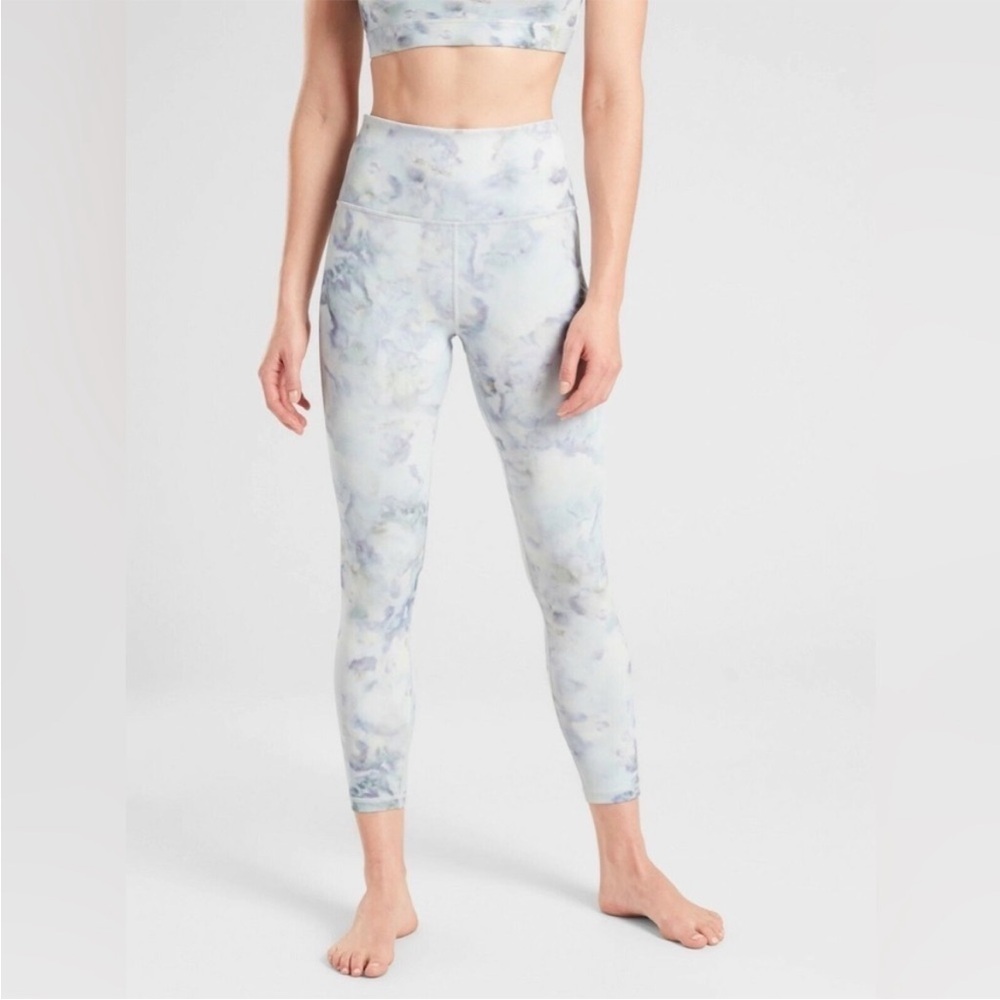 Athleta Elation Snow Dye 7/8 Tight Opal Green/Purple size small